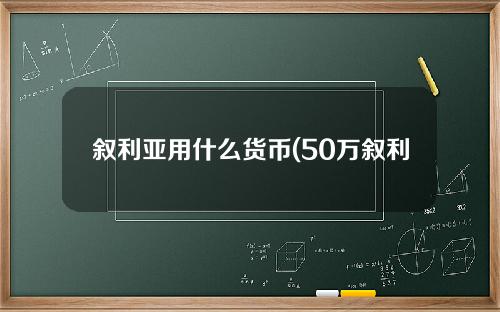 叙利亚用什么货币(50万叙利亚币)