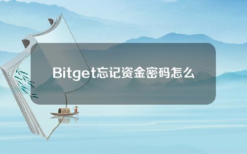 Bitget忘记资金密码怎么办