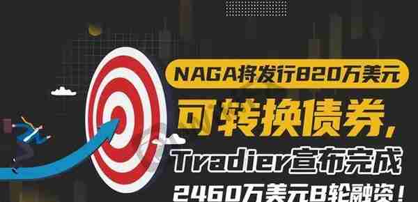 外汇天眼：NAGA将发行可转换债券、Tradier宣布完成B轮融资！